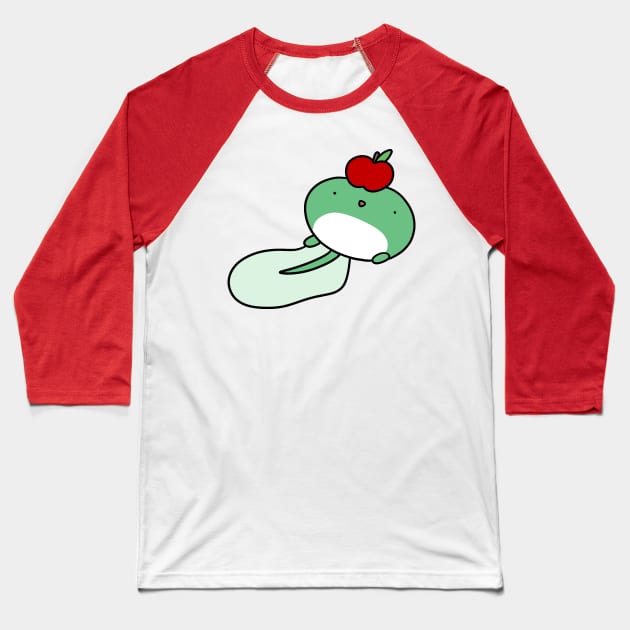 Apple Tadpole Baseball T-Shirt by saradaboru